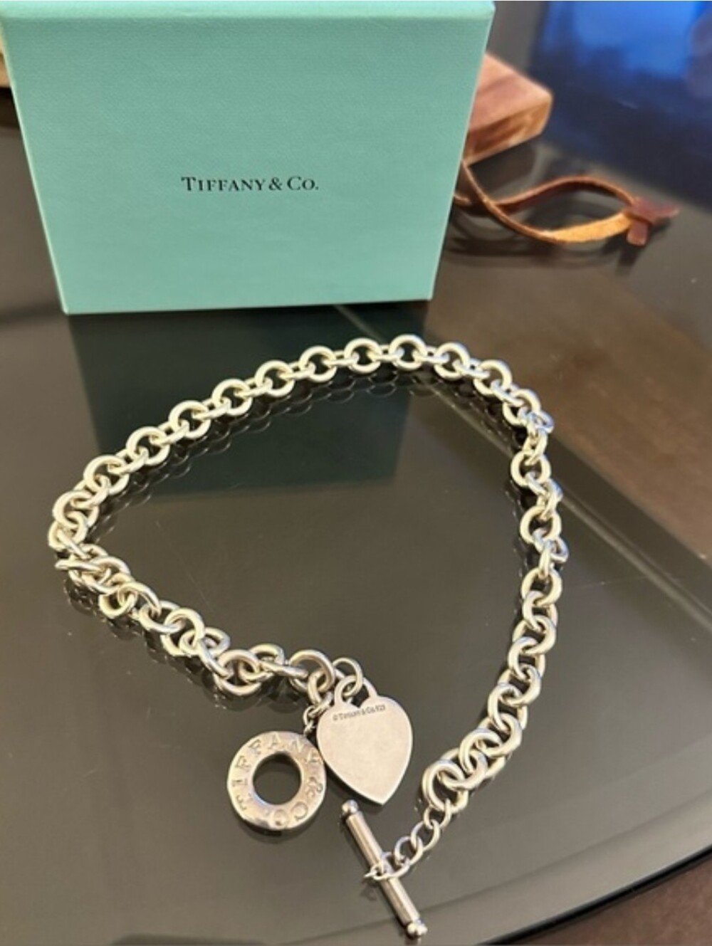 Tiffany And Co. Heart Toggle Necklace 17"